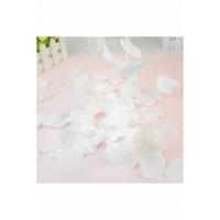 Set petale trandafiri artificiale 100 bucati, Alb